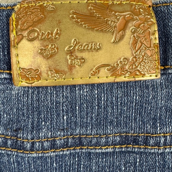 Y2K Out Women's Denim Jeans Midi Blue A-Line Stretch Skirt With Pockets‎ Size 10 - Picture 11 of 13